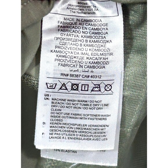 Adidas Womens Joggers S Sage Green Logo AEROREADY Drawstring Pockets Activewear - Picture 16 of 16